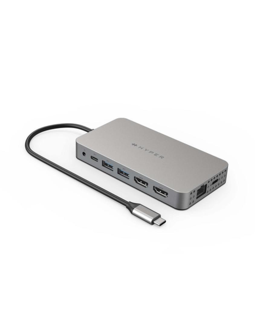 Targus DUEL HDMI 10-IN1 USB 3.2 Gen 1 (3.1 Gen 1) Type-C Acero inoxidable