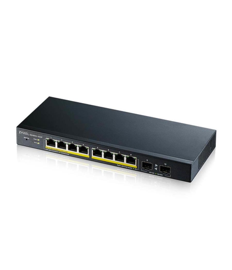 Zyxel GS1900-10HP Gestionado L2 Gigabit Ethernet (10/100/1000) Energía sobre Ethernet (PoE) Negro