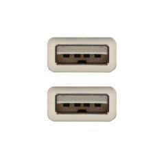 Cable usb 2.0 nanocable 10.01.0302/ usb macho - usb macho/ 1m/ beige - Imagen 3