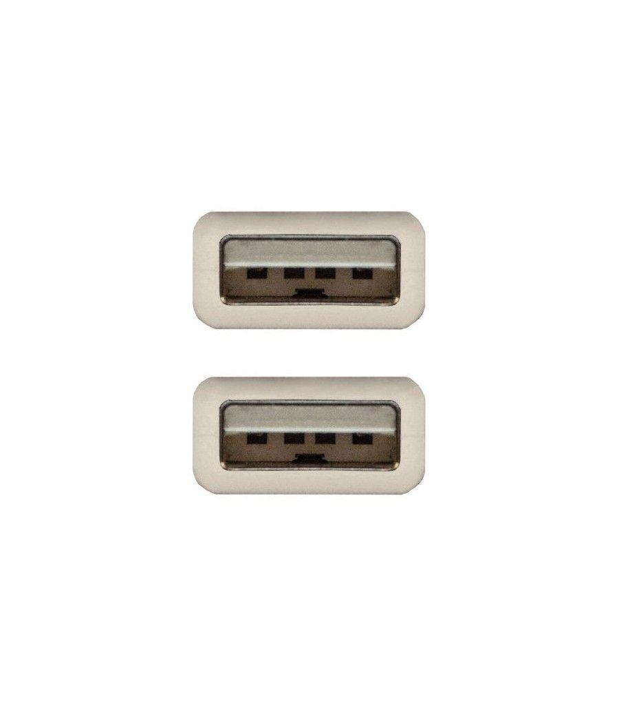 Cable usb 2.0 nanocable 10.01.0302/ usb macho - usb macho/ 1m/ beige - Imagen 3