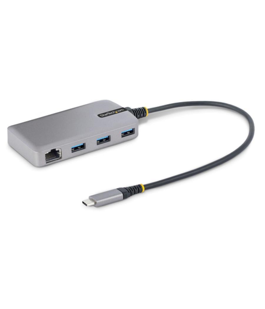 StarTech.com Hub USB-C de 3 Puertos USBA - USB 3.0 de 5Gbps - Alimentado por el Bus - Concentrador USB-C de 3 Puertos USB-A - La