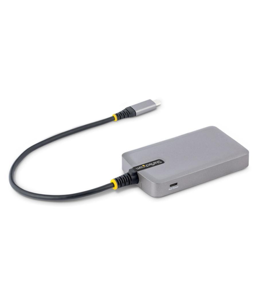 StarTech.com Hub USB-C de 3 Puertos USBA - USB 3.0 de 5Gbps - Alimentado por el Bus - Concentrador USB-C de 3 Puertos USB-A - La