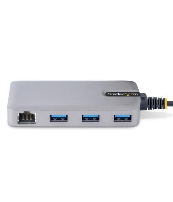 StarTech.com Hub USB-C de 3 Puertos USBA - USB 3.0 de 5Gbps - Alimentado por el Bus - Concentrador USB-C de 3 Puertos USB-A - La