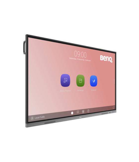 BenQ RE8603 Panel plano interactivo 2,18 m (86") LED 400 cd / m² 4K Ultra HD Negro Pantalla táctil Procesador incorporado Androi