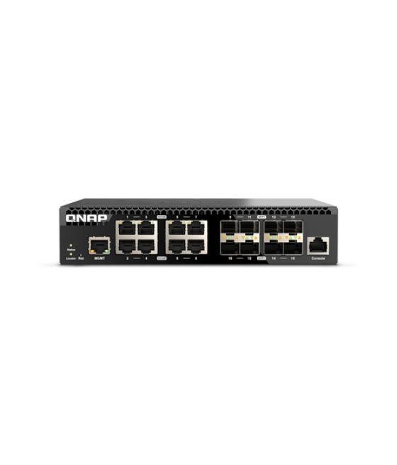 QNAP QSW-M3216R-8S8T switch Gestionado L2/L3 10G Ethernet (100/1000/10000) 1U Negro