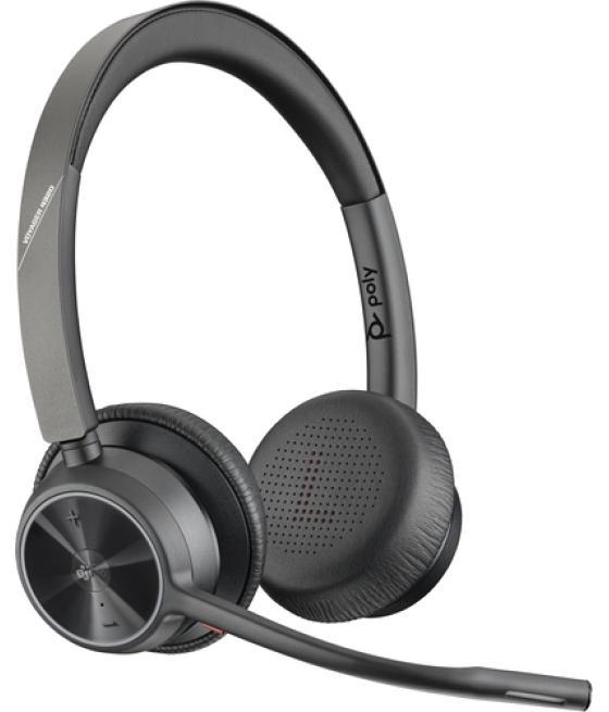 HP Auriculares Poly Voyager 4320-M con certificación para Microsoft Teams + llave BT700 + soporte de carga