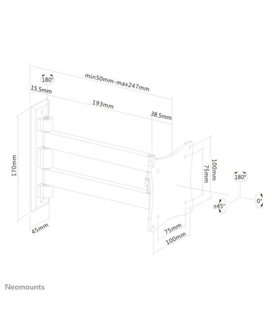 Neomounts soporte de pared para tv/monitor