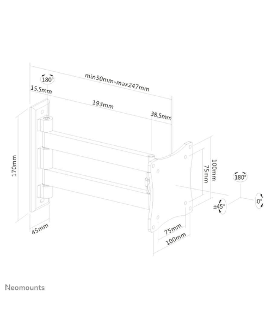 Neomounts soporte de pared para tv/monitor