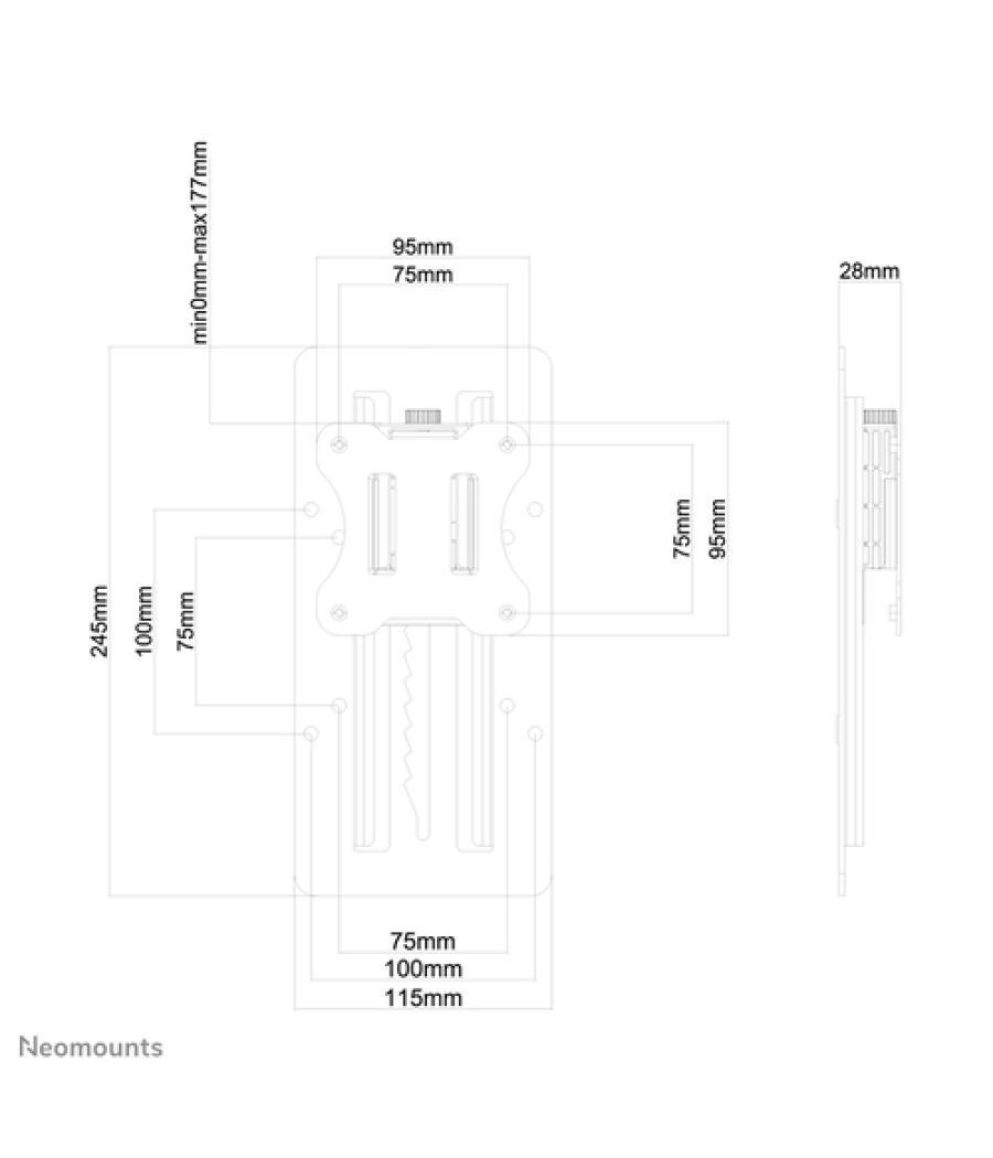 Neomounts adaptador ajustable