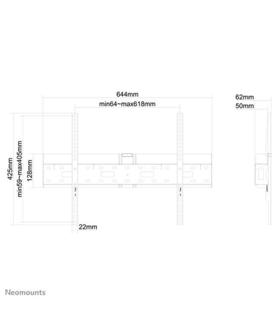 Neomounts Soporte de pared para TV y mediabox