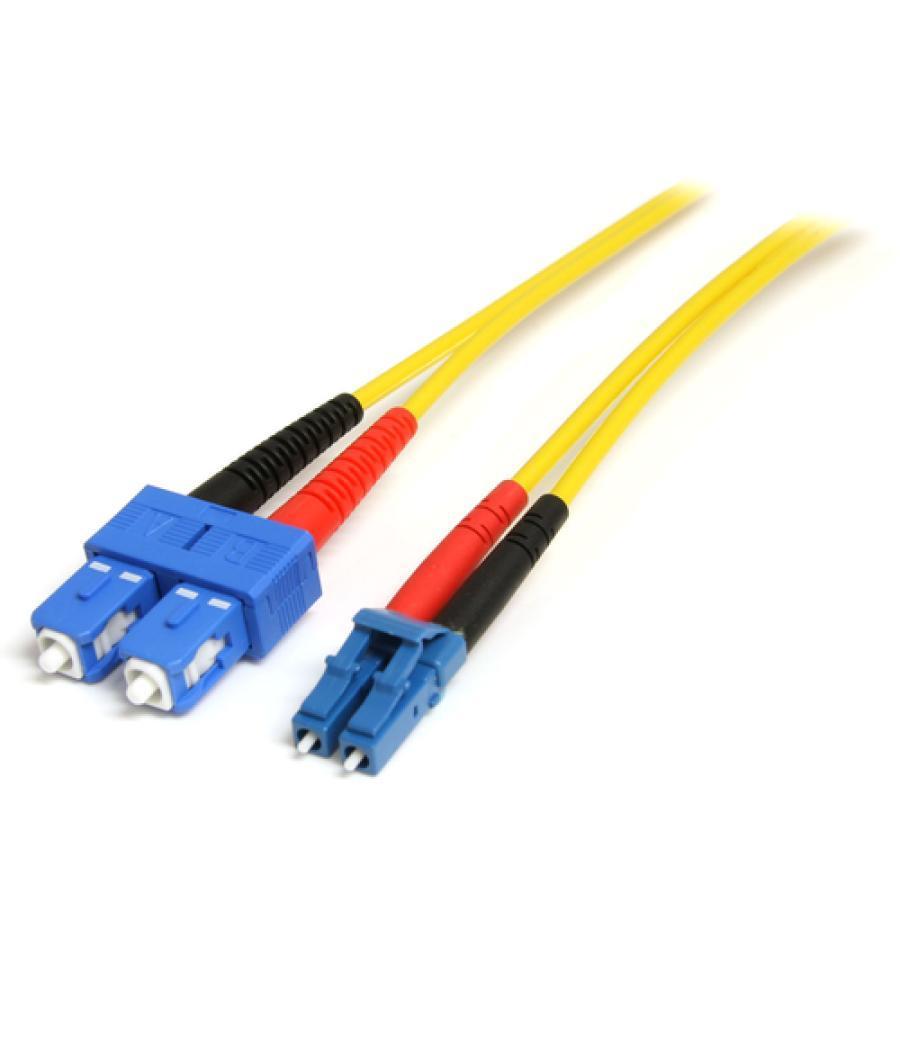 StarTech.com Cable Adaptador de Red de 1m Monomodo Dúplex Fibra Óptica LC-SC - Patch Duplex Modo Sencilla
