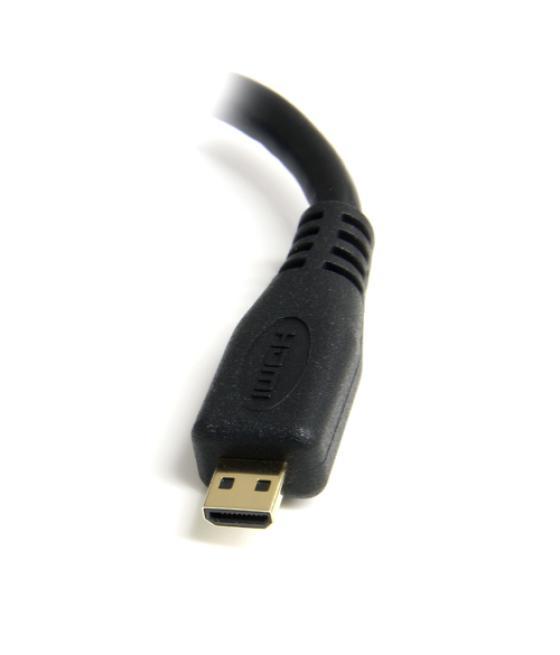 StarTech.com Adaptador Micro HDMI a HDMI - Vídeo 4K 30Hz -Cable Adaptador Dongle Micro HDMI Tipo D de Alta Velocidad a HDMI 1.4 