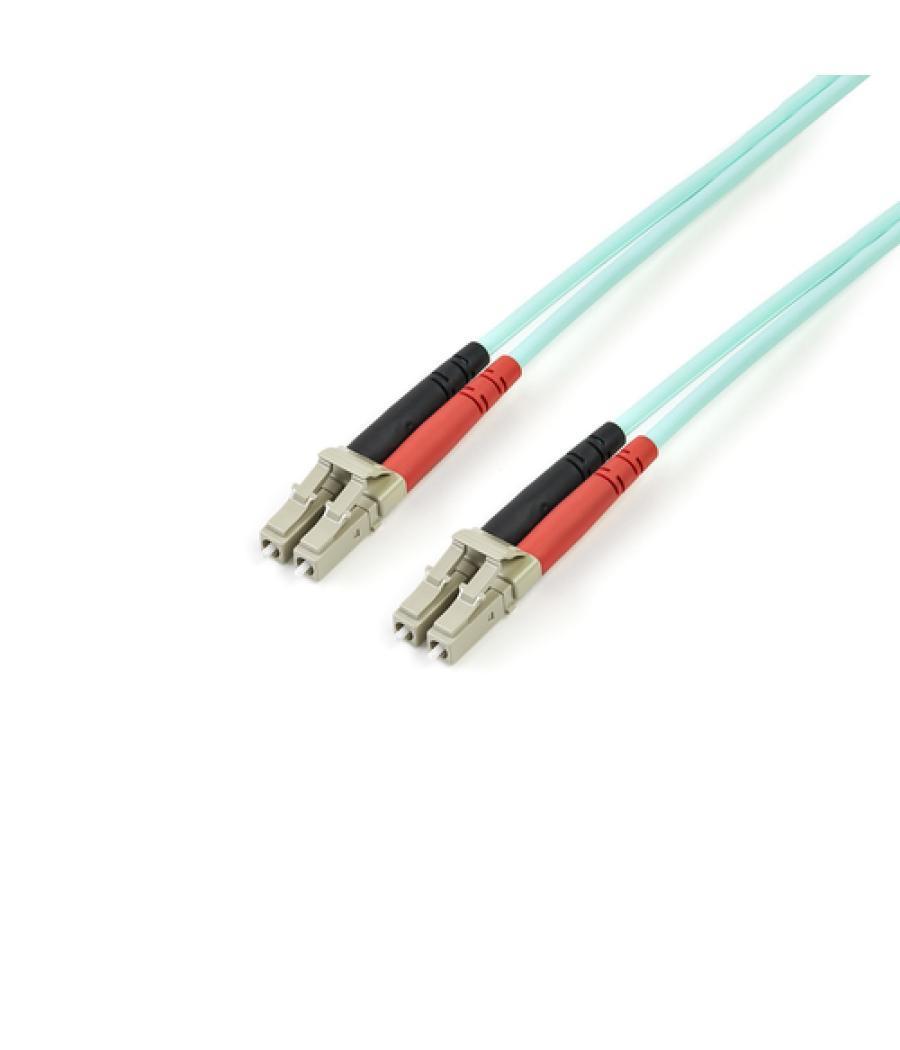 StarTech.com Cable de Fibra Óptica LC a LC de 2m Dúplex Multimodo 50/125 LSZH de 10Gb - Aqua