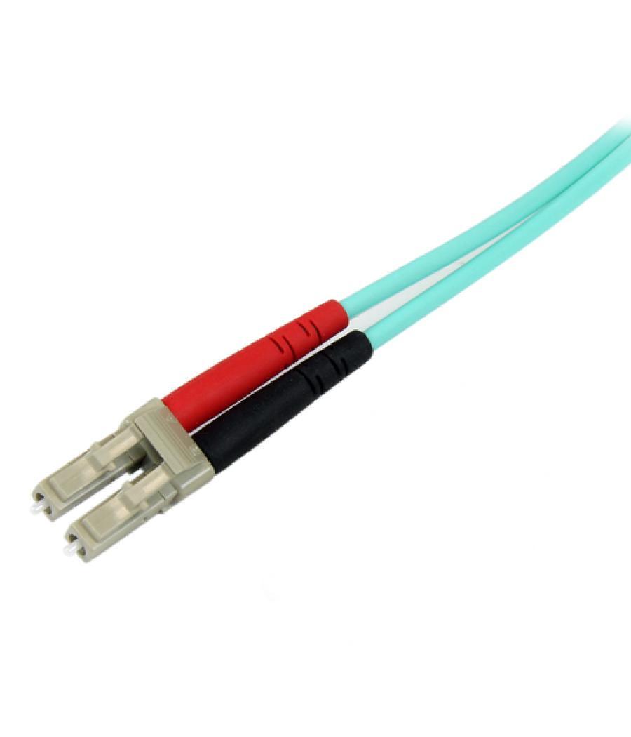 StarTech.com Cable de 2m de Fibra Óptica Multimodo OM3 LC a SC UPC - Full Duplex 50/125µm - para Redes de 100G - LOMMF/VCSEL - P