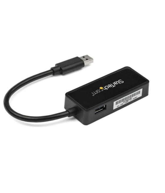 StarTech.com Adaptador Tarjeta de Red NIC Externa USB 3.0 de 1 Puerto Gigabit Ethernet RJ45 y Puerto USB - Negro