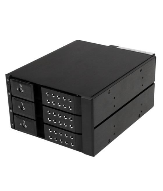 StarTech.com Rack Móvil Backplane de 3 Bahías para Unidades de 3,5 SAS II/SATA III Hot Swap - 6 Gbps - Rack Móvil de Aluminio co