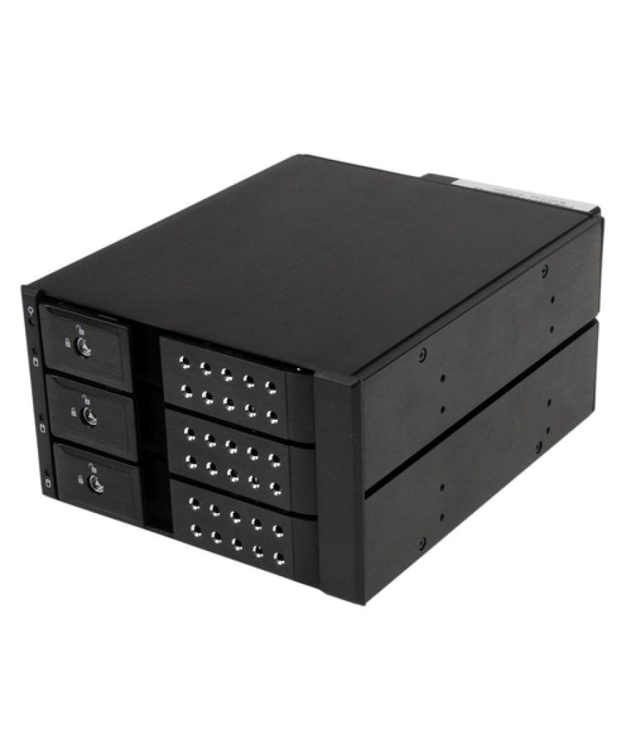 StarTech.com Rack Móvil Backplane de 3 Bahías para Unidades de 3,5 SAS II/SATA III Hot Swap - 6 Gbps - Rack Móvil de Aluminio co