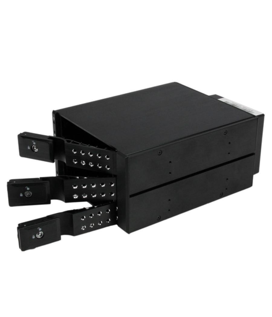 StarTech.com Rack Móvil Backplane de 3 Bahías para Unidades de 3,5 SAS II/SATA III Hot Swap - 6 Gbps - Rack Móvil de Aluminio co