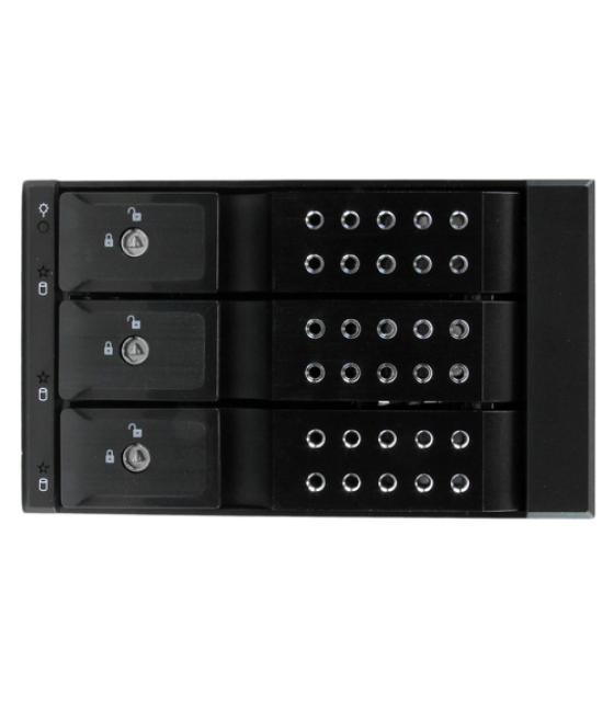 StarTech.com Rack Móvil Backplane de 3 Bahías para Unidades de 3,5 SAS II/SATA III Hot Swap - 6 Gbps - Rack Móvil de Aluminio co