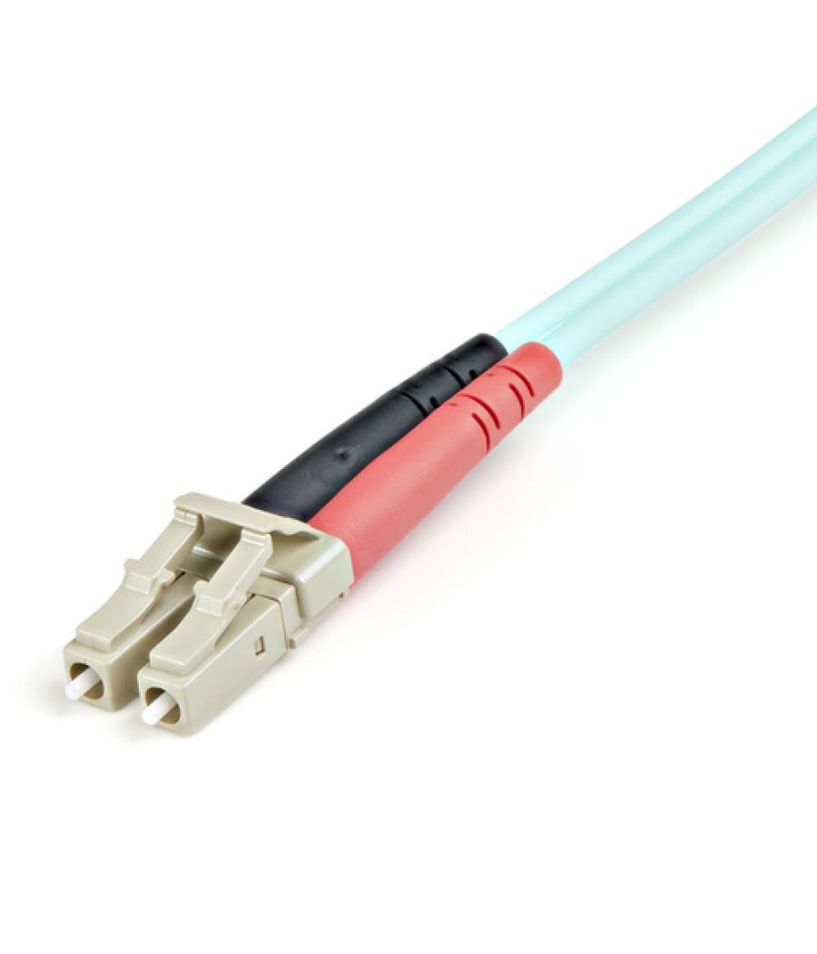 StarTech.com Cable de 1m de Fibra Óptica Multimodo OM3 LC a LC UPC - Full Duplex 50/125µm - para Redes de 100G - LOMMF/VCSEL - P