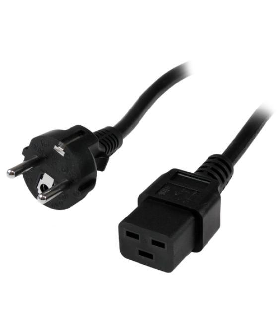 StarTech.com Cable de 2m de Alimentación de Ordenador, 16AWG, EU Schuko a C19, 16A 250V, Cable de Alimentación de Repuesto, Impr