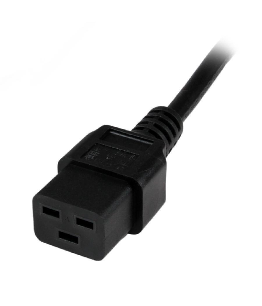 StarTech.com Cable de 2m de Alimentación de Ordenador, 16AWG, EU Schuko a C19, 16A 250V, Cable de Alimentación de Repuesto, Impr