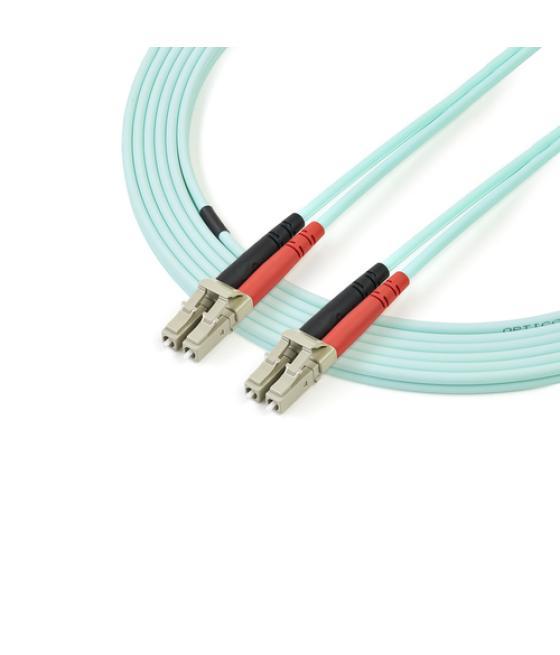 StarTech.com Cable de 5m de Fibra Óptica Multimodo OM3 LC a LC UPC - Full Duplex 50/125µm - para Redes de 100G - LOMMF/VCSEL - P