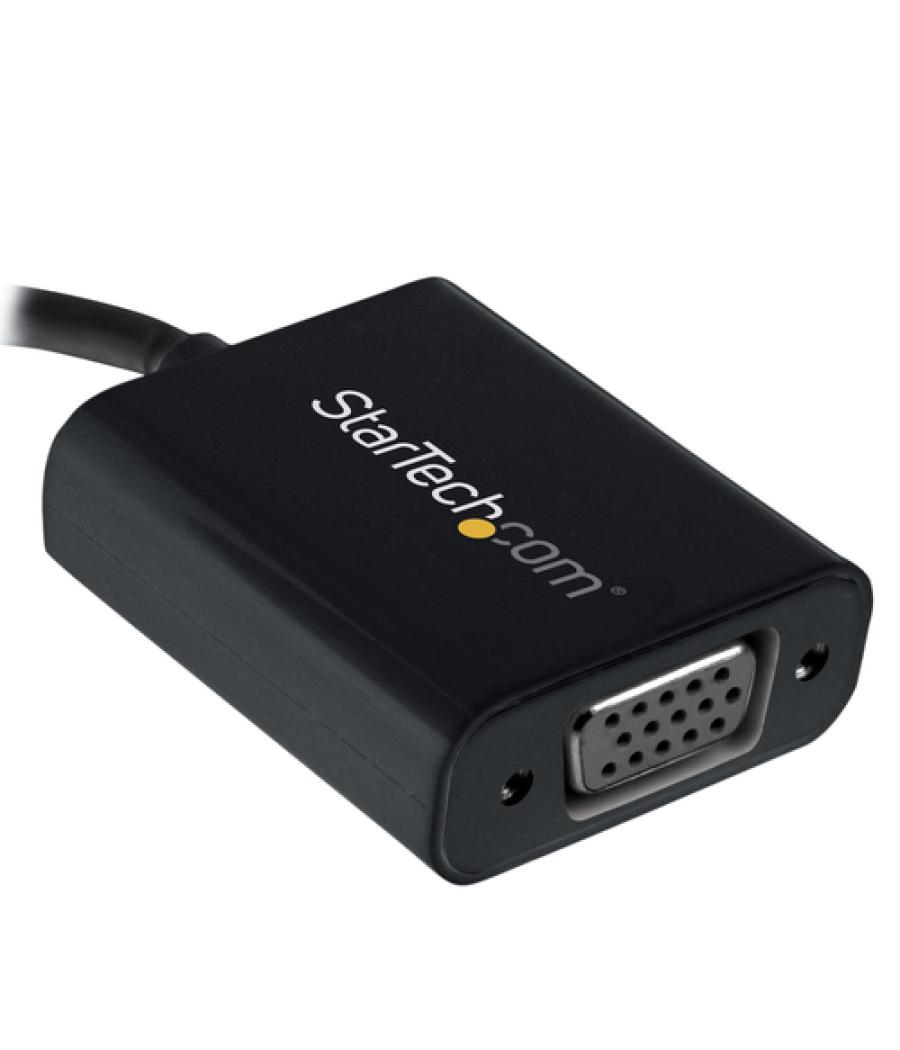StarTech.com Adaptador USB C a VGA - Negro - 1080p - Convertidor de Vídeo para su MacBook Pro - Dongle de Pantalla USB Tipo C a 