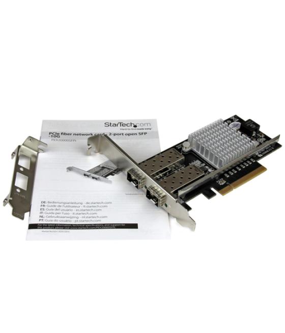 StarTech.com Tarjeta PCI Express de Red de Fibra de 10GB con 2 Puertos de SFP+ Abiertos