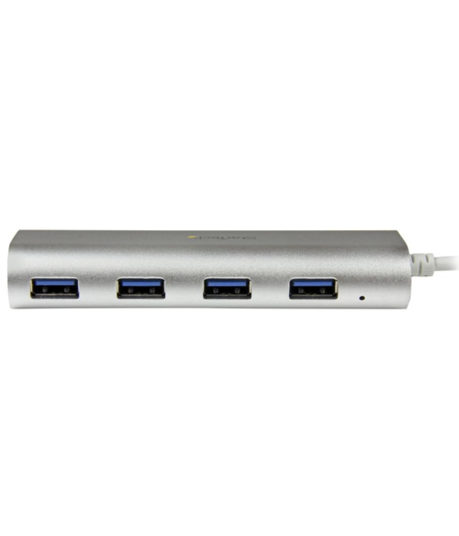 StarTech.com Concentrador Portátil USB 3.0 de 4 Puertos - 5Gbps - Hub con Cable Incorporado