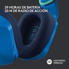 Auriculares gaming con micrófono inalámbricos logitech g733/ usb/ radiofrecuencia/ azul - Imagen 3