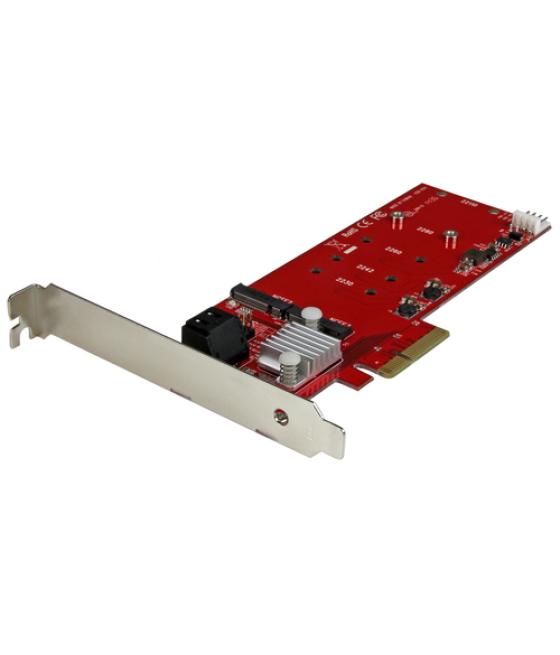 StarTech.com Tarjeta PCI Express Controladora de 2x SSD NGFF M.2 y 2x Puertos SATA III