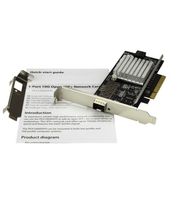 StarTech.com Tarjeta de Red PCI Express 10G con Ranura SFP+ Abierta - Chipset Intel - Multimodo y Monomodo