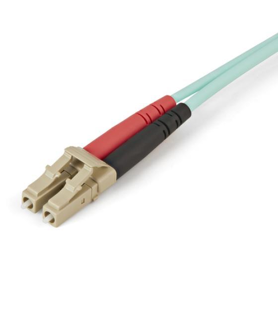 StarTech.com Cable de 2m de Fibra Óptica Multimodo LC/UPC a LC/UPC OM4 - 50/125µm - Fibra LOMMF/VCSEL - Redes de 100G - Cable LS