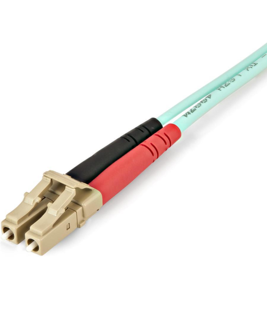 StarTech.com Cable de 5m de Fibra Óptica Multimodo LC/UPC a LC/UPC OM4 - 50/125µm - Fibra LOMMF/VCSEL - Redes de 100G - Cable LS