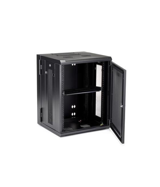 StarTech.com Armario Rack de Pared para Servidores 15U 19" 4 Columnas y Estante 1U - Rack de Servidores de Montaje en Pared con 