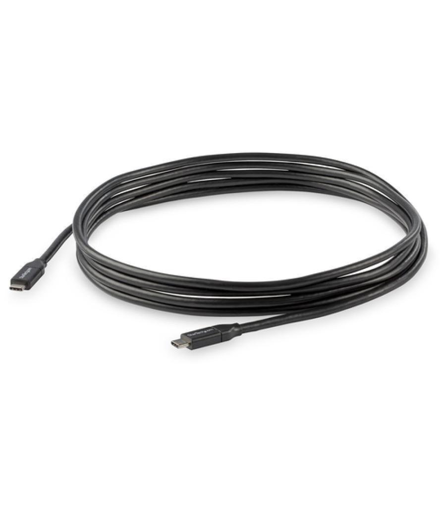 StarTech.com Cable de 3m USB-C a USB-C con capacidad para Entrega de Alimentación de 5A - USB TipoC - Cable de Carga USBC - USB 