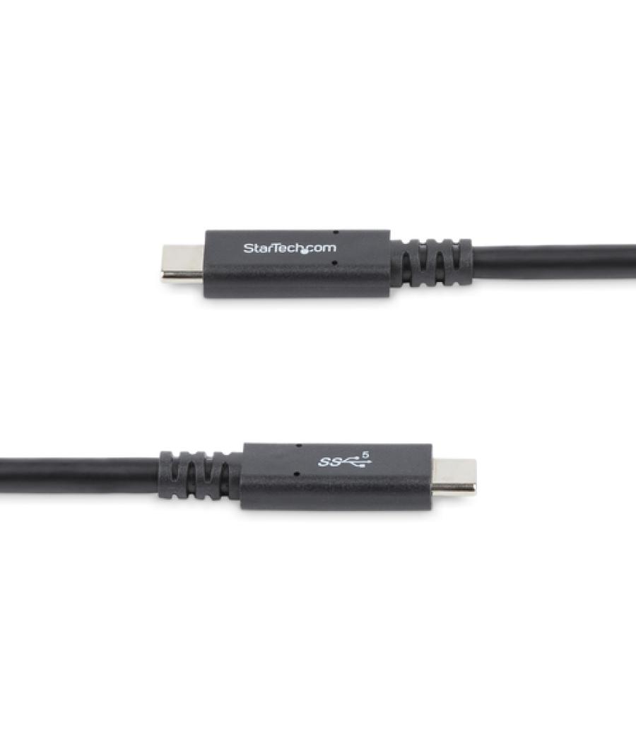 StarTech.com Cable de 1,8m USB-C a USB-C - PD de 5A - USB TipoC - Certificado para Funcionar con Chromebook - USB-IF - M a M - C
