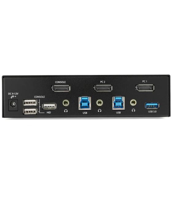 StarTech.com Switch Conmutador KVM de 2 Puertos DisplayPort - 4K a 60Hz - para Una Pantalla - Switch KVM de 2 Puertos DP 1.2 UHD