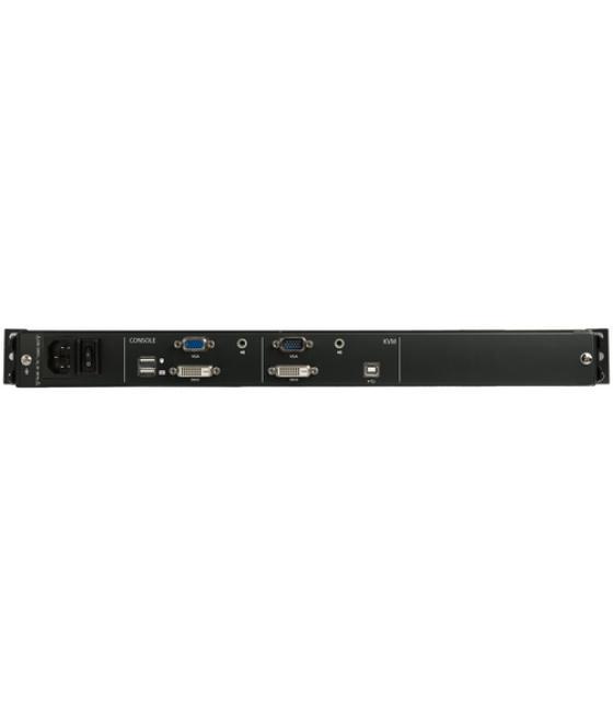 StarTech.com Consola KVM de Doble Carril HD 1080p para Rack de Servidores - Teclado QWERTY - KVM de 1 Puerto DVI/VGA con Monitor