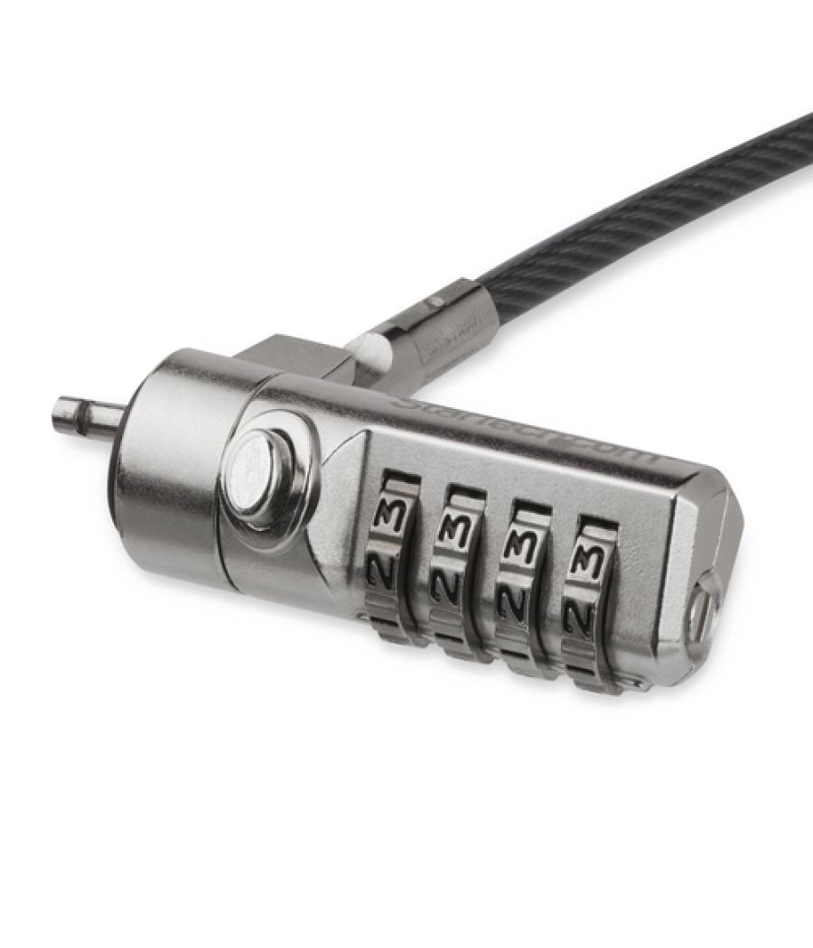 StarTech.com Cable con Candado de Seguridad con Clave para Ordenador Portátil - con Bisagra Giratoria - con Candado de Combinaci