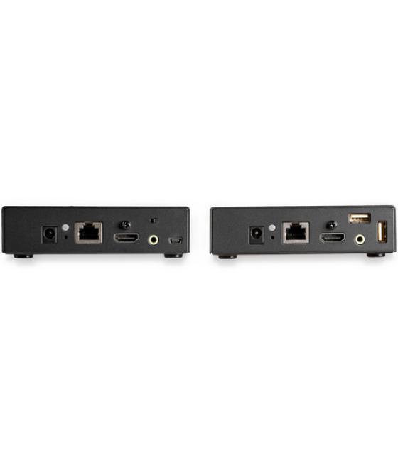 StarTech.com Extensor KVM HDMI KVM por IP - HDMI 4K 30Hz y USB 2.0 por IP, LAN o Ethernet CAT5e/CAT6 (100m/330ft) - Kit Extensor