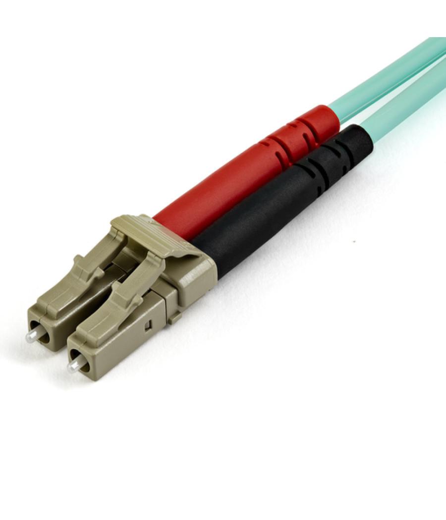 StarTech.com Cable de 10m de Fibra Óptica Multimodo LC/UPC a LC/UPC OM4 - 50/125µm - Fibra LOMMF/VCSEL - Redes de 100G - Cable L