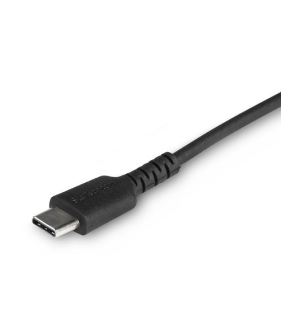 StarTech.com Cable Resistente USB-C a Lightning de 1 m Negro - Cable de Sincronización y Carga USB Tipo C a Lightning con Fibra 