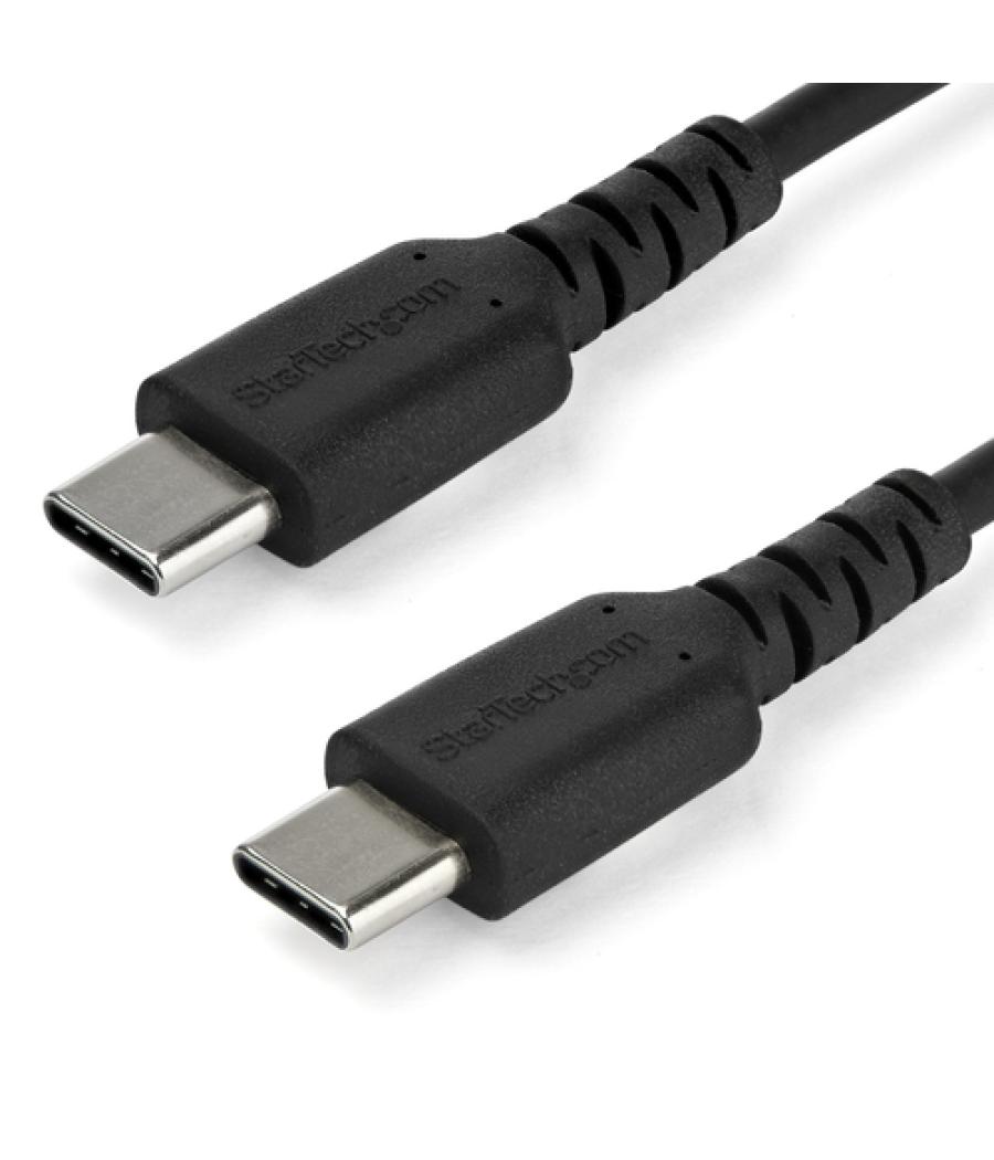 StarTech.com Cable de 2m de Carga USB C - de Carga Rápida y Sincronización USB 2.0 Tipo C a USB C para Portátiles - Revestimient