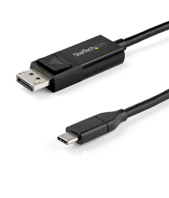 StarTech.com Cable de 1m USB-C a DisplayPort 1.4 - Convertidor Bidireccional Adaptador de Vídeo USB Tipo C - HBR3/HDR/DSC - Cabl