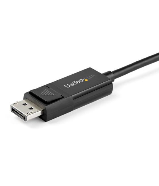 StarTech.com Cable de 1m USB-C a DisplayPort 1.4 - Convertidor Bidireccional Adaptador de Vídeo USB Tipo C - HBR3/HDR/DSC - Cabl