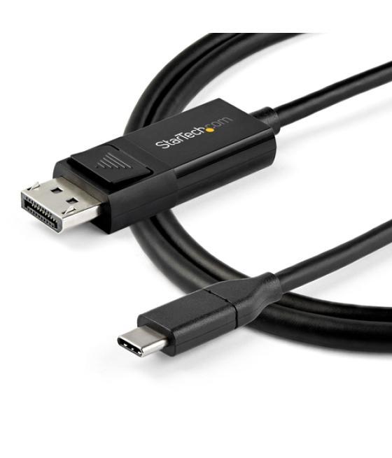 StarTech.com Cable de 1m USB-C a DisplayPort 1.4 - Convertidor Bidireccional Adaptador de Vídeo USB Tipo C - HBR3/HDR/DSC - Cabl