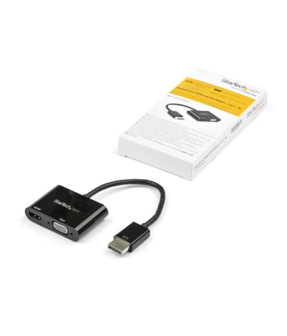 StarTech.com Adaptador DisplayPort a HDMI y VGA - 4K 60Hz