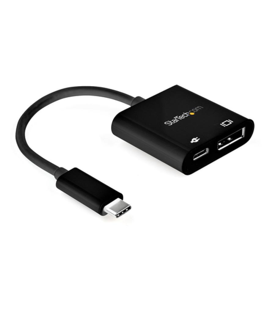 StarTech.com Cable de 1m USB-C a DisplayPort 1.4 HBR3 con Entrega de Alimentación PD de 60W - Convertidor Adaptador de Vídeo USB